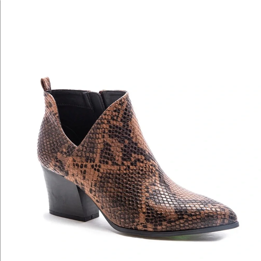 NIB QUPID Sz7 NAVA-08 BROWN/BLACK SNAKE MSRP $48 - Picture 7 of 9